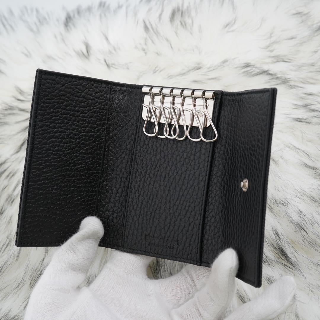 未使用品　箱付き　BVLGARI ブルガリ　キーケース　キーホルダー　ブラック