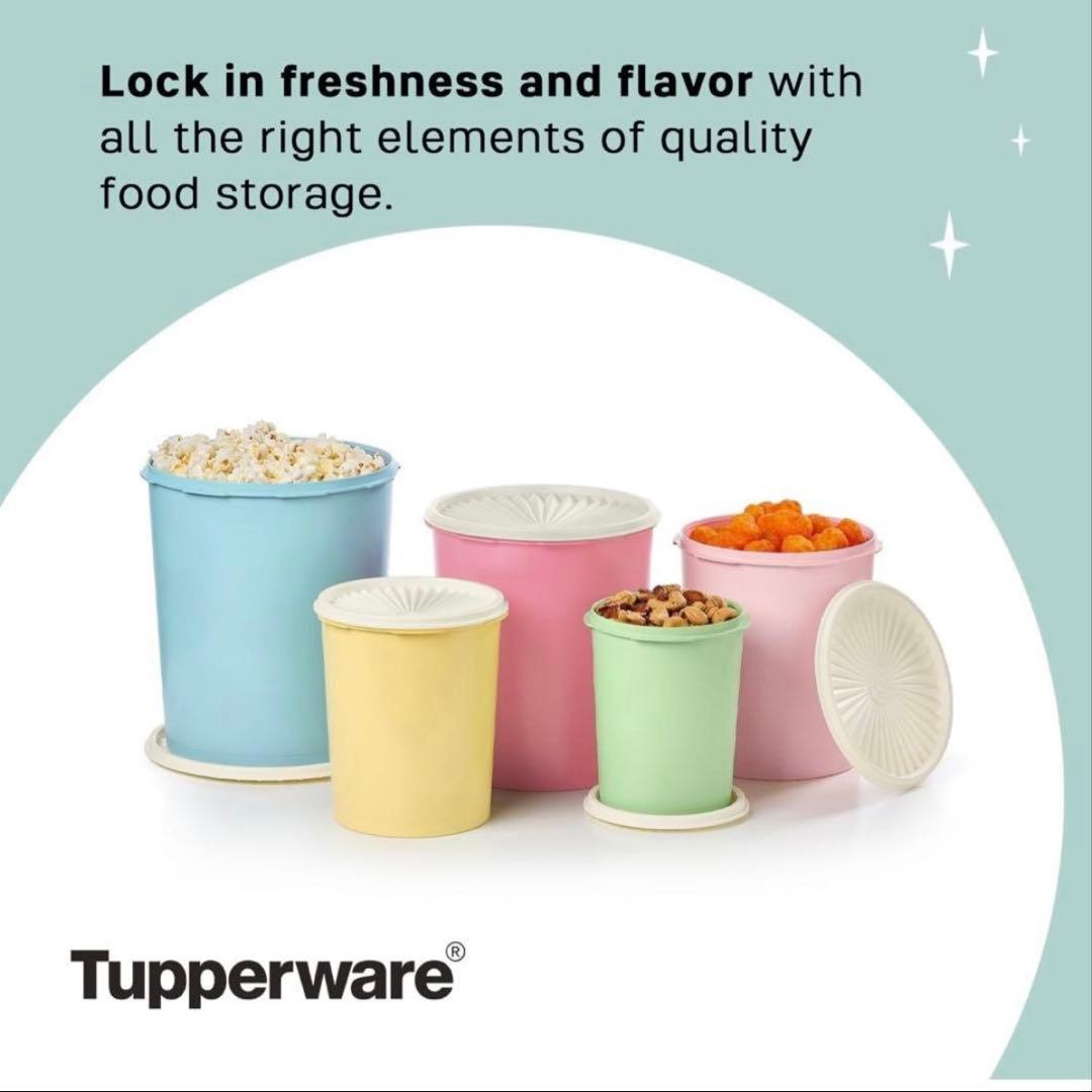 Tupperware ビンテージキャニスターセット 10ピース