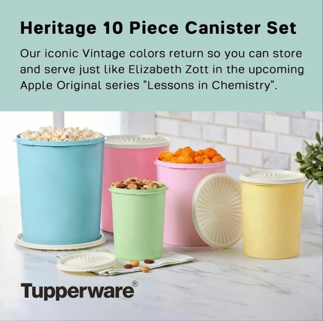 Tupperware ビンテージキャニスターセット 10ピース