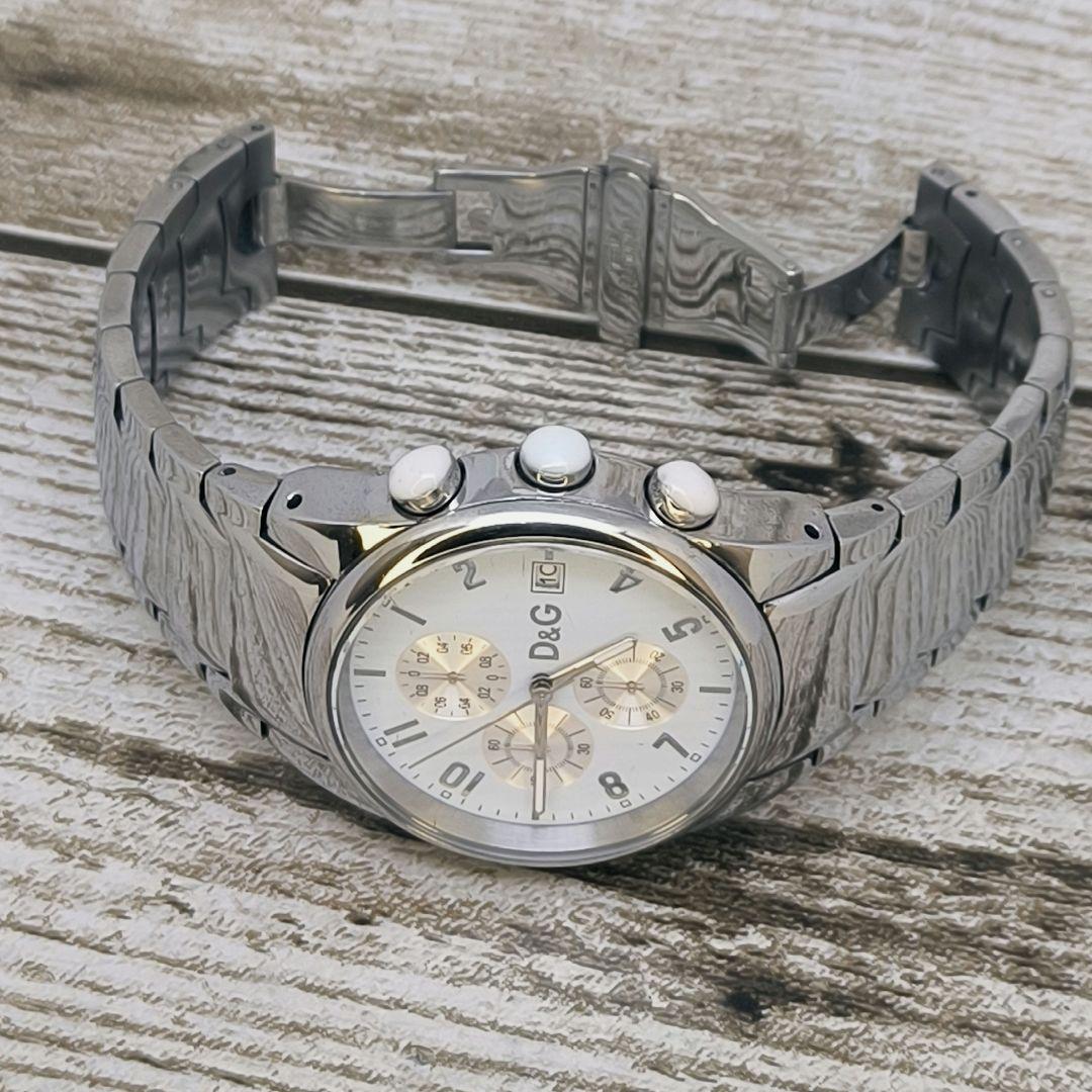動作品　ドルチェ＆ガッバーナ　ホワイト　ステンレス　腕時計　ドルガバ　D&G