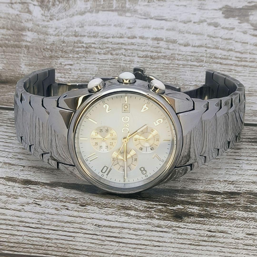 動作品　ドルチェ＆ガッバーナ　ホワイト　ステンレス　腕時計　ドルガバ　D&G