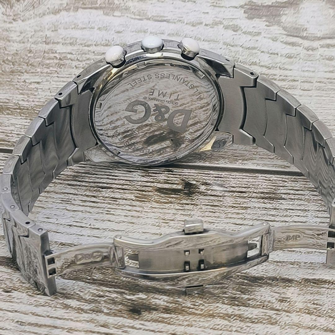 動作品　ドルチェ＆ガッバーナ　ホワイト　ステンレス　腕時計　ドルガバ　D&G