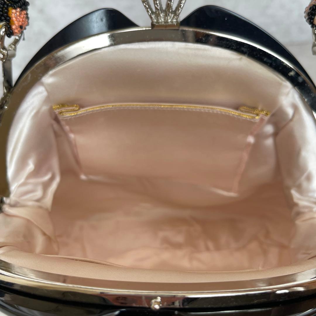 ⭐️一点物⭐️ 総ビーズバッグ 和装 手刺繍 総柄 花柄 がま口 着物 成人式