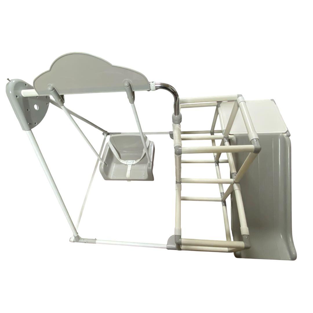 【送料無料】ヤトミ　おりたたみ　わんぱくスライダージムブランコ付DX すべり台