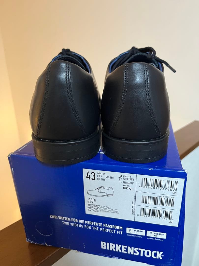 【新品未使用】BIRKENSTOCK ブラック レザーシューズ 43