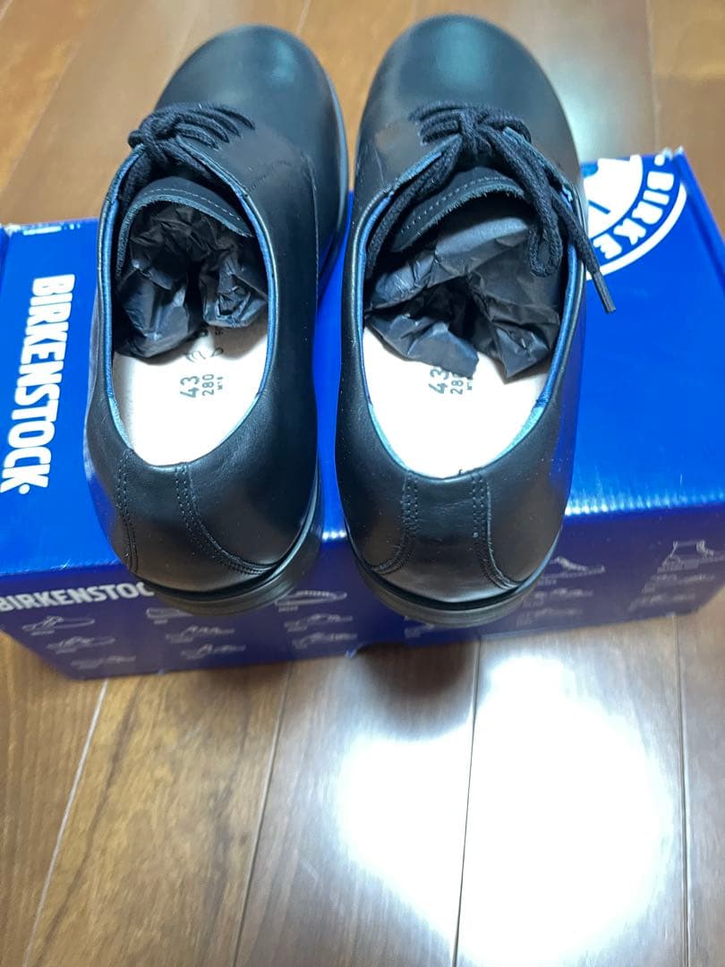 【新品未使用】BIRKENSTOCK ブラック レザーシューズ 43