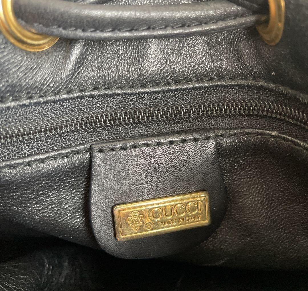 【美品】GUCCI グッチ ヴィンテージ シェリーライン巾着 ショルダーバッグ