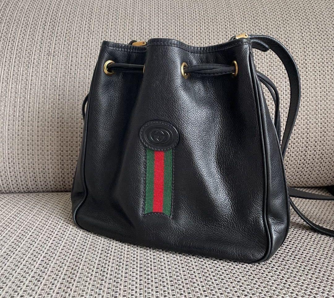 【美品】GUCCI グッチ ヴィンテージ シェリーライン巾着 ショルダーバッグ
