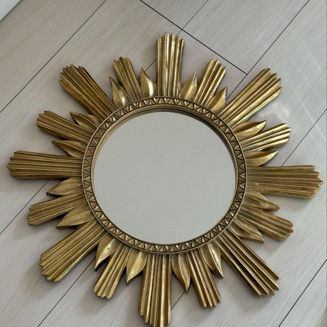 【直接受け取り大幅値下げ】ザラホーム ZARA  太陽型 ウォールミラー