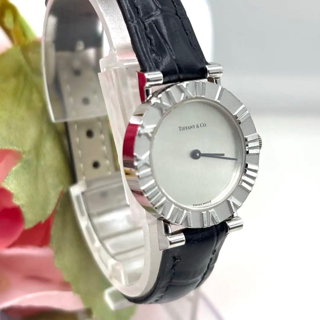 稼働品☆ベルト新品　ティファニー　アトラス　レディース腕時計