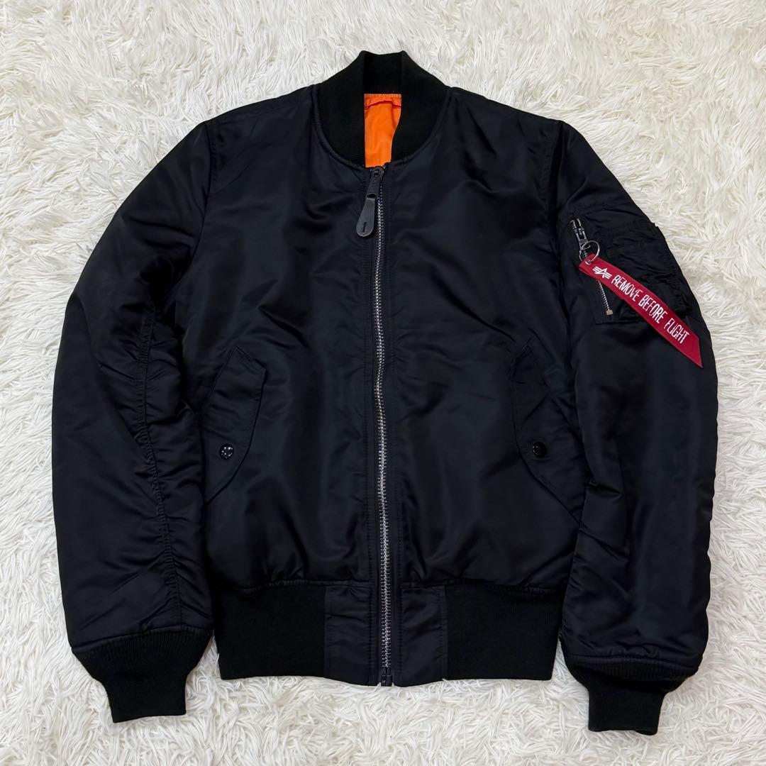 1789　アルファインダストリーズ　MA-1フライトジャケット　S　黒