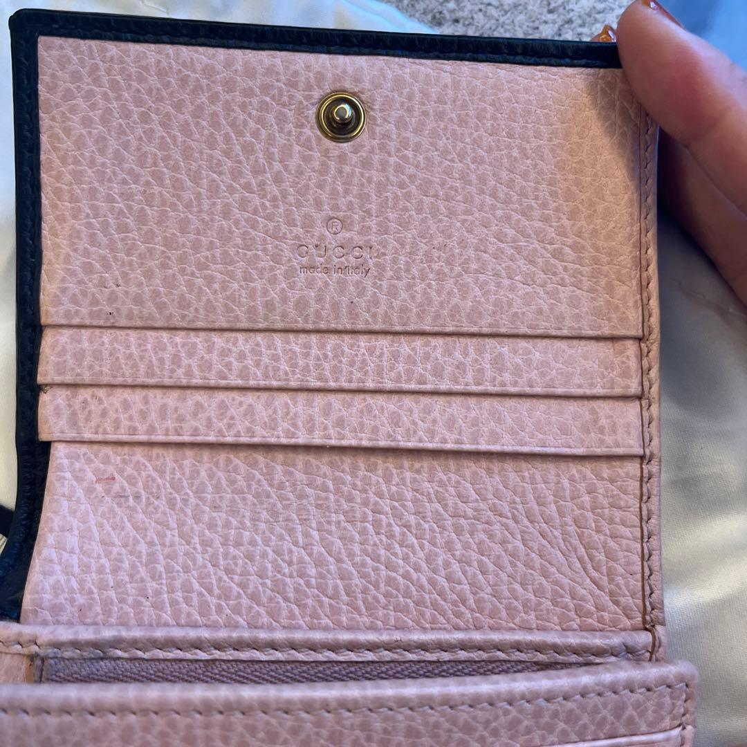 GUCCI グッチ GGマーモント リボン 二つ折り