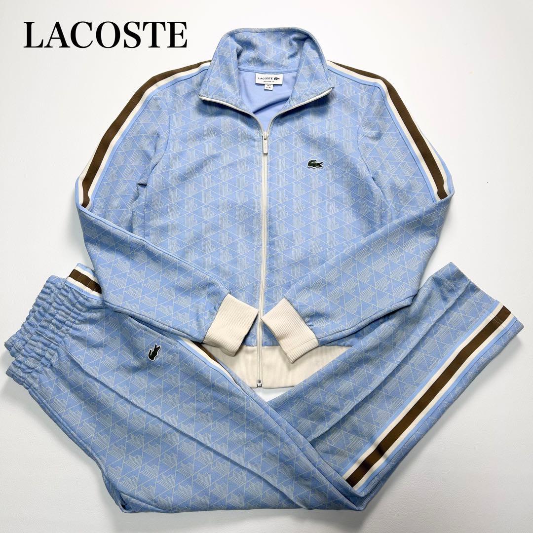 24SS✨ラコステ モノグラムジャガードセットアップ トラックジャケット パンツ