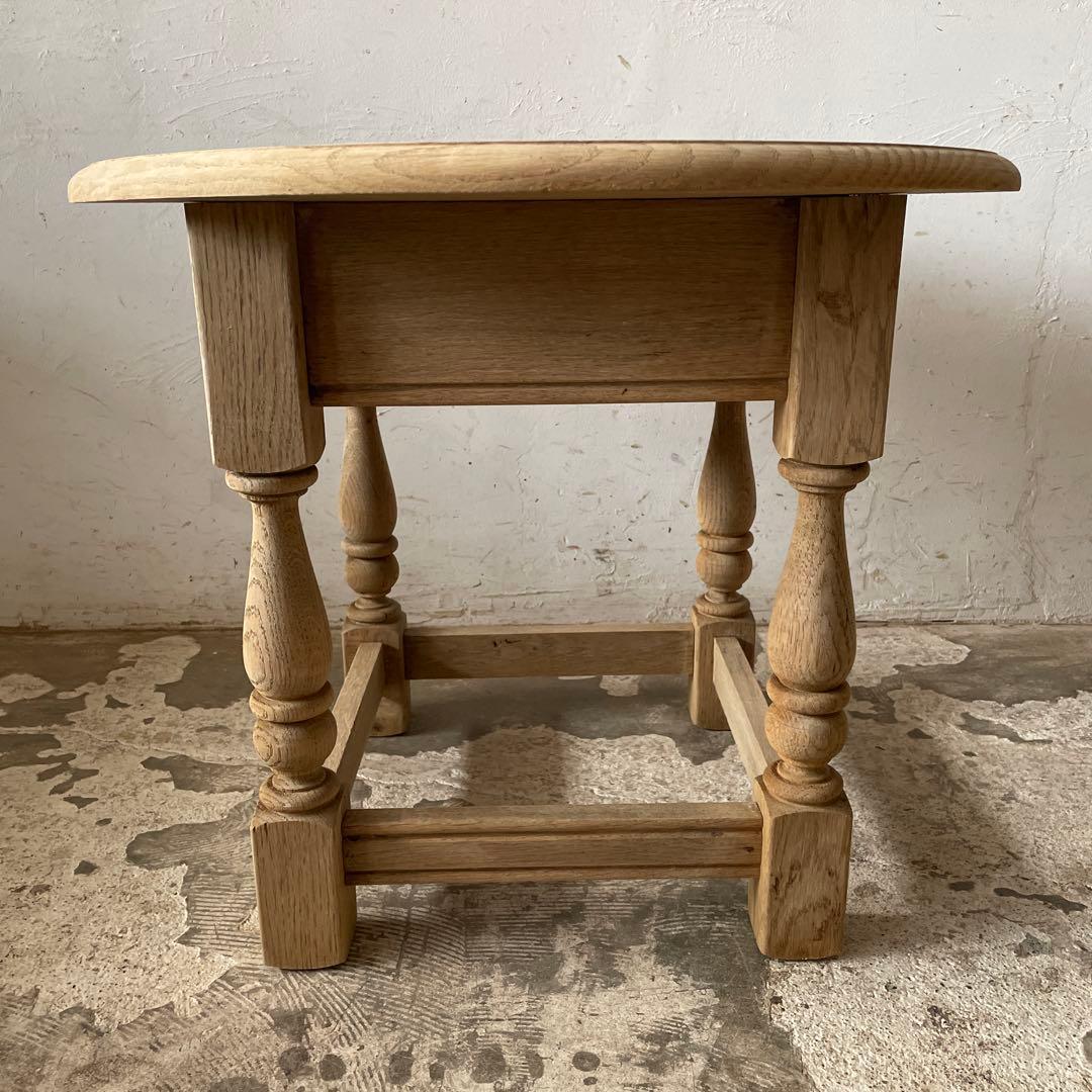 年末・年始SALE ビンテージ ラウンドサイドテーブル 剥離