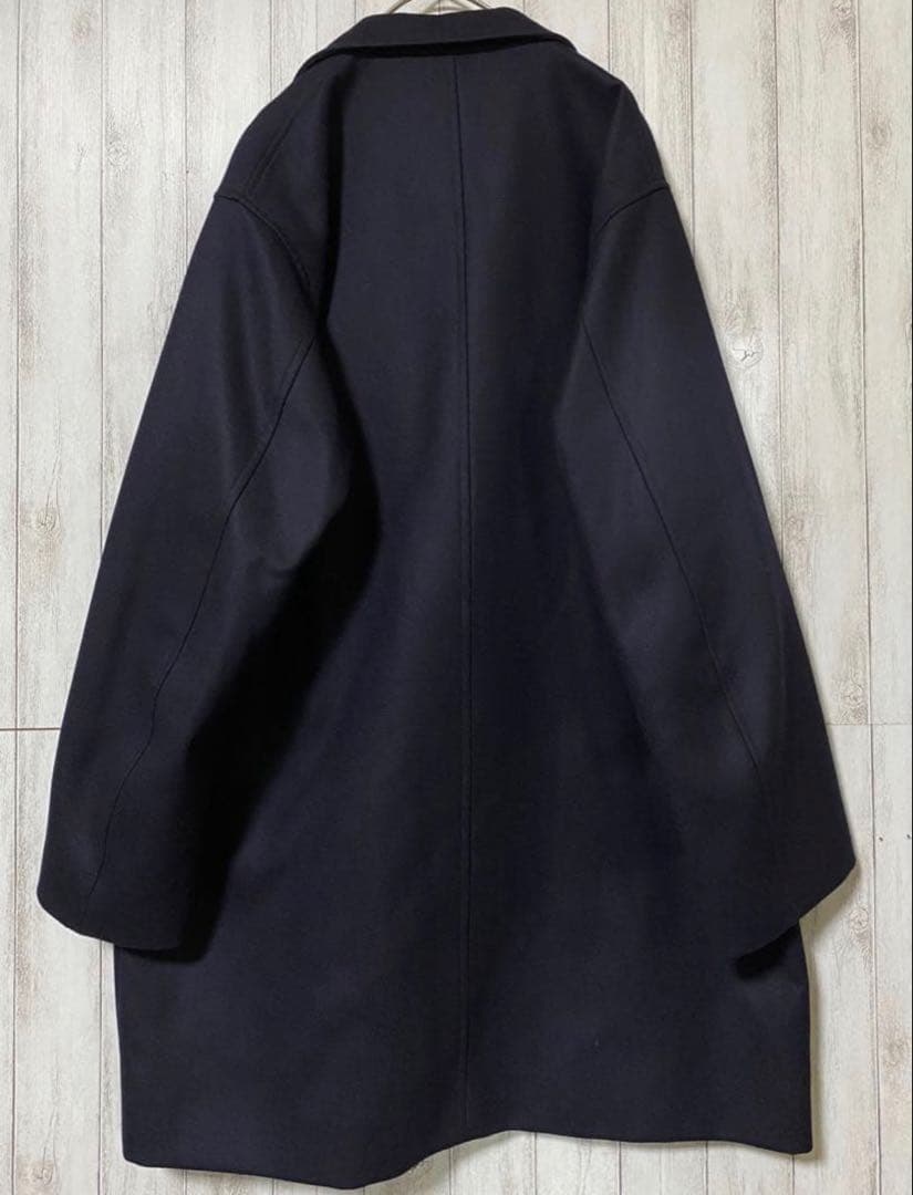 AURALEE LIGHT MELTON OVER COAT 3 ネイビー