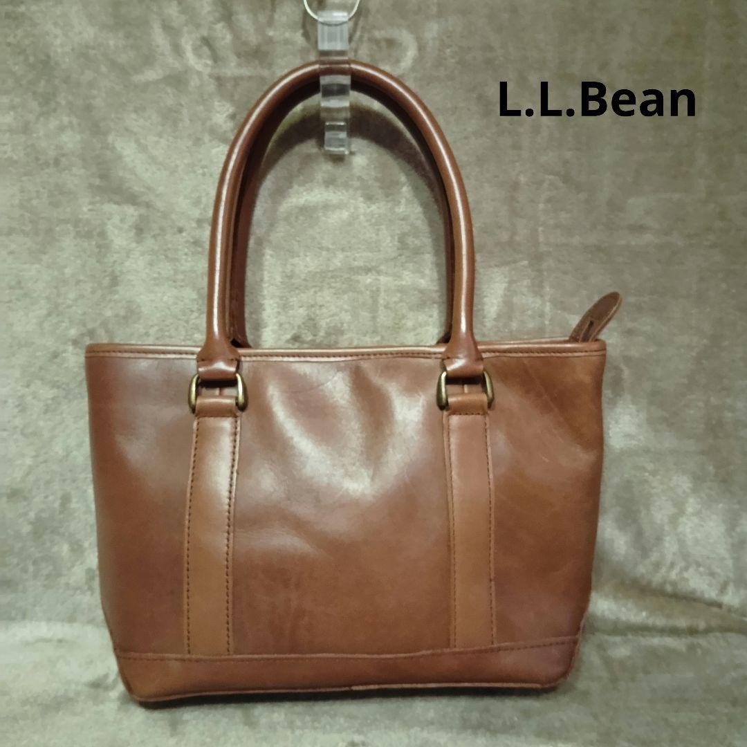 【L.L.Bean】オールレザー トートバッグ 本革 茶 ブラウン