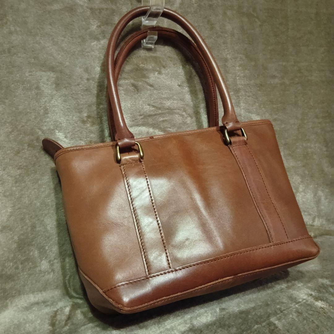 【L.L.Bean】オールレザー トートバッグ 本革 茶 ブラウン