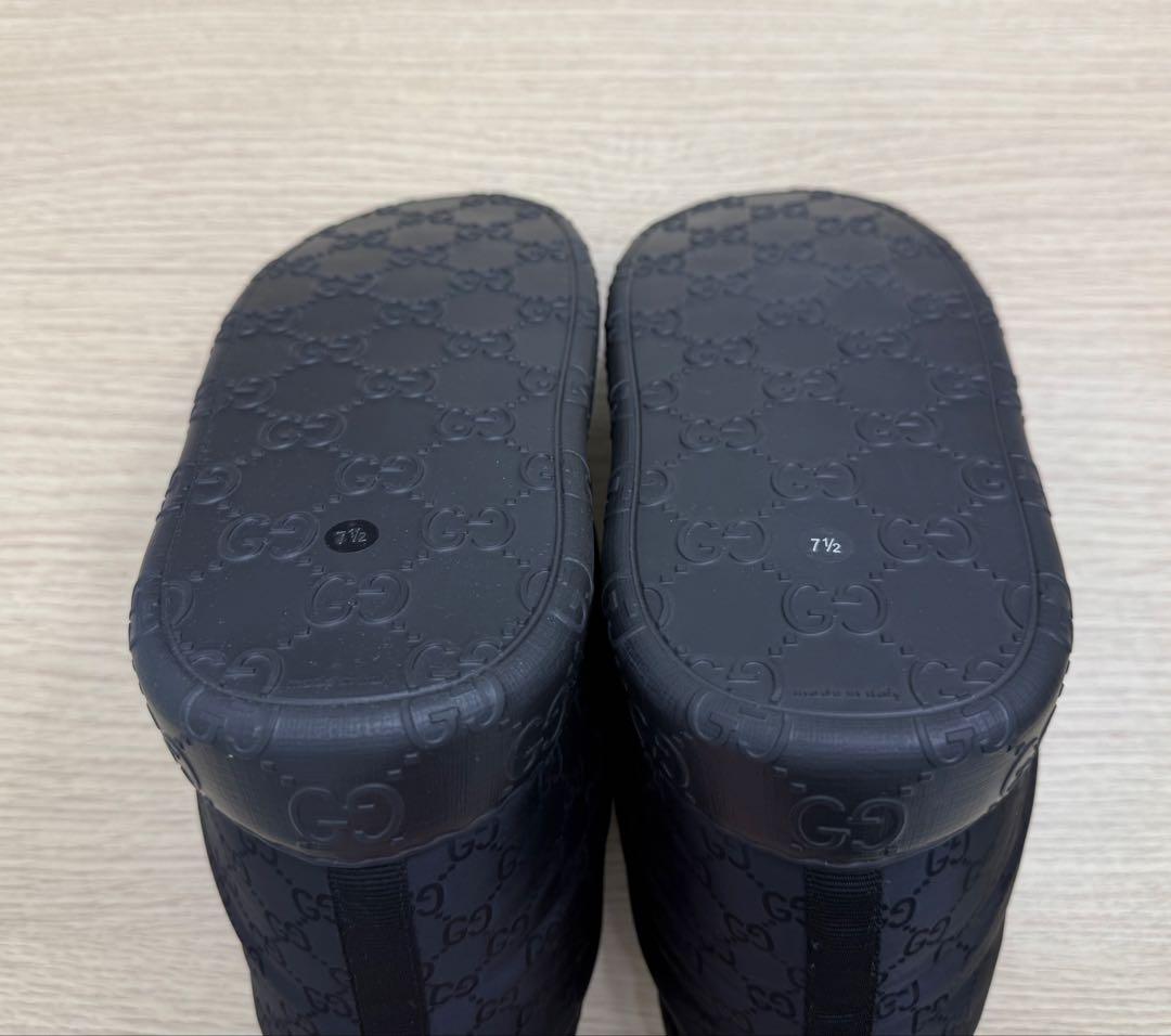 GUCCI グッチ GGナイロン ジャカード アンクルブーツ 26.5cm 美品