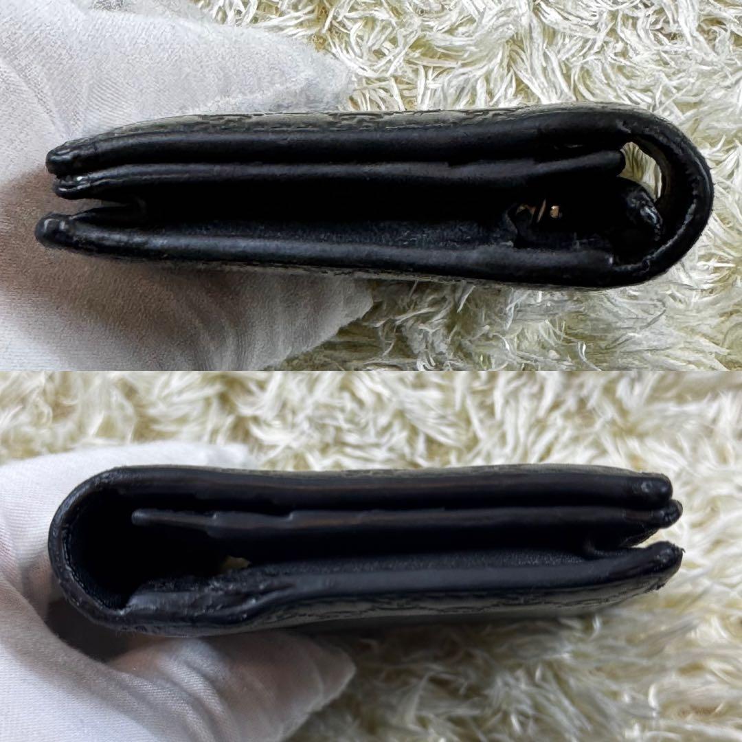 大人気✨グッチ　二つ折り財布　マイクロシマ　レザー　GG 本革　544474