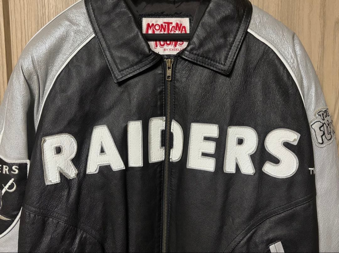 MONTANA TOONS レイダース RAIDERS レザージャケット L