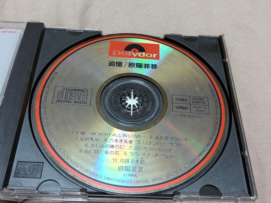欧陽菲菲 追憶 H33P-20075 日本盤CD 超激レア 廃盤