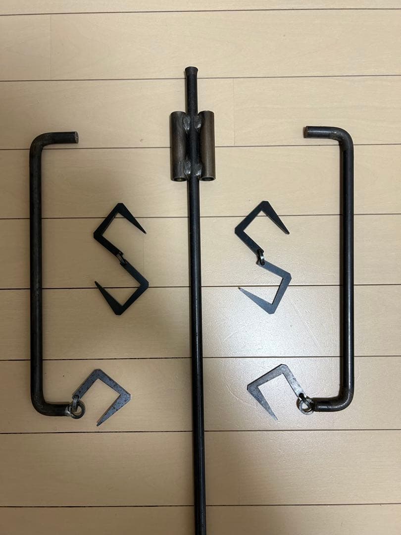 サンゾクマウンテン ショック ショックポール二股ロング鍵フック×2 山賊のS×2