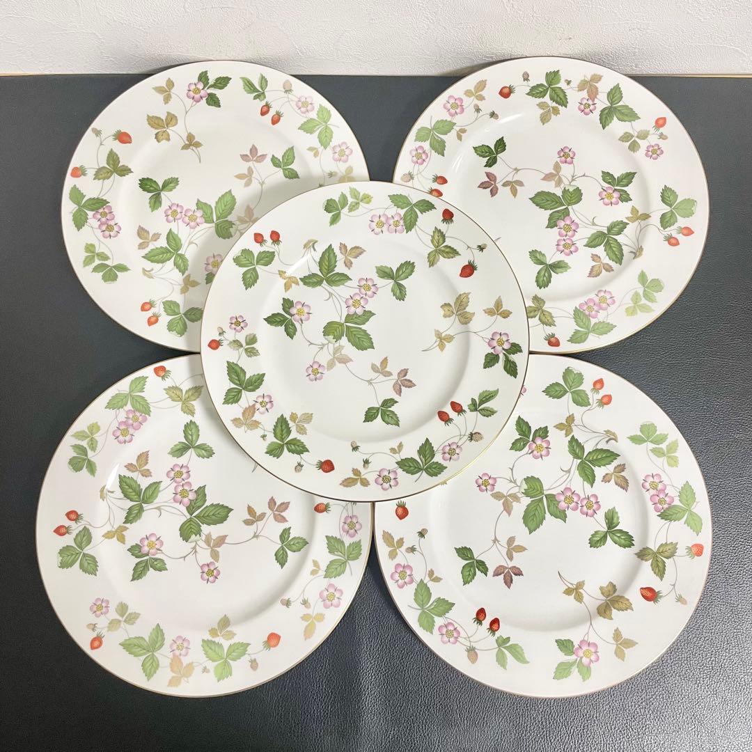 ウェッジウッド ワイルドストロベリー 大皿27cm 6枚セット