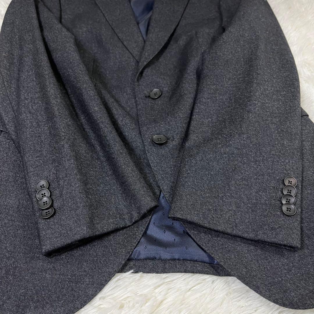 美品 ムッシュニコル エクストラ×ルイジボット シルク混 スーツ グレー 46