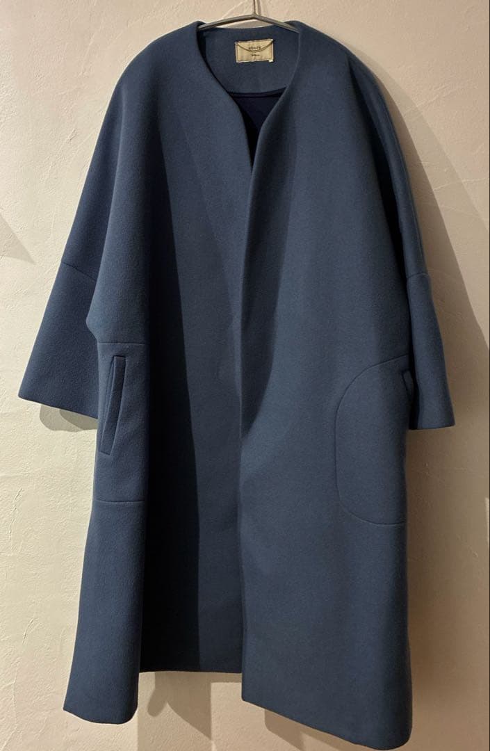 ~*!様 エブールebureロンハーマン ウールボンディングコート　ブルー　ゆっ