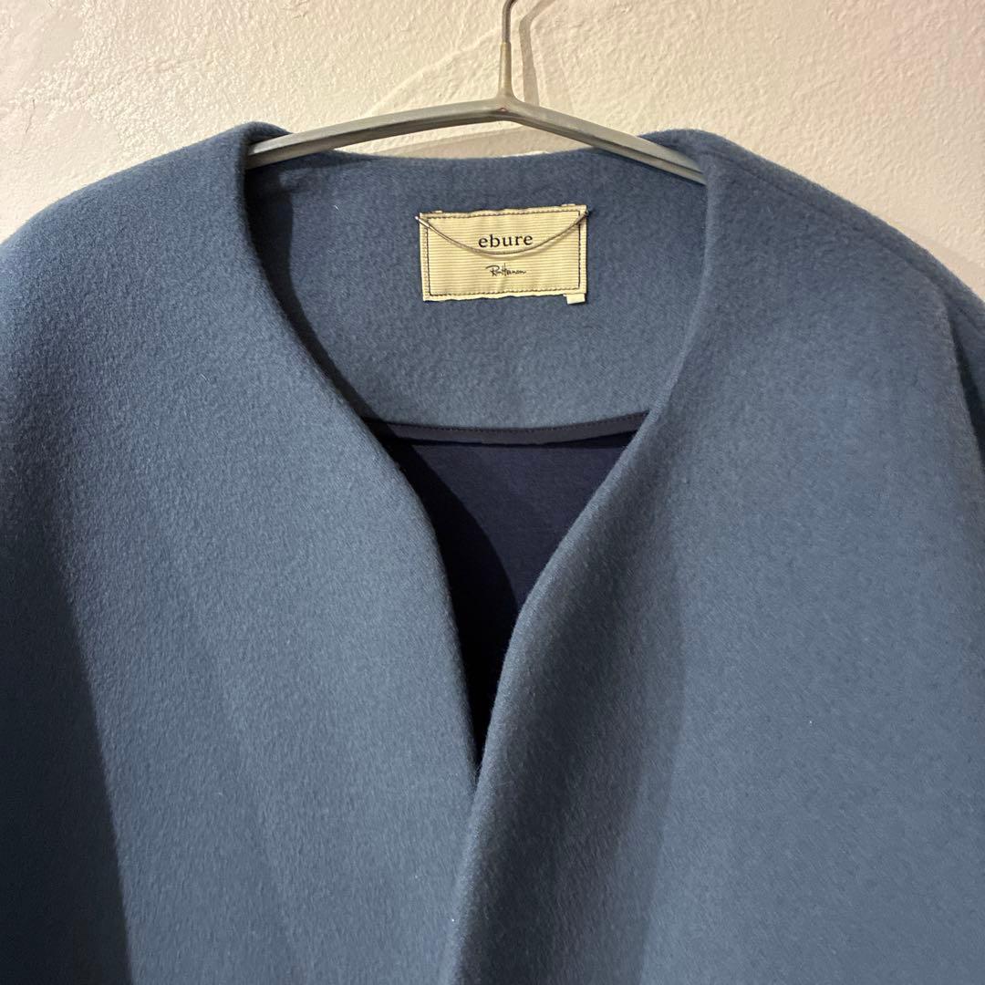 ~*!様 エブールebureロンハーマン ウールボンディングコート　ブルー　ゆっ