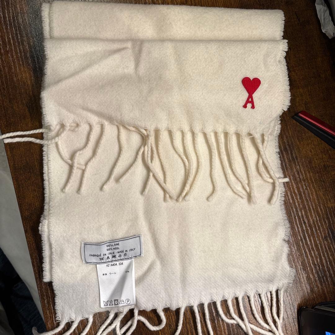 イタリア製 アミパリス AMIPARIS マフラー ホワイト