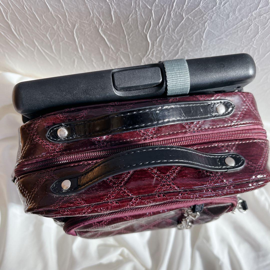 美品‼️SWANY スワニー エマイロ　ボルドー　キャリー　ショッピングバッグ