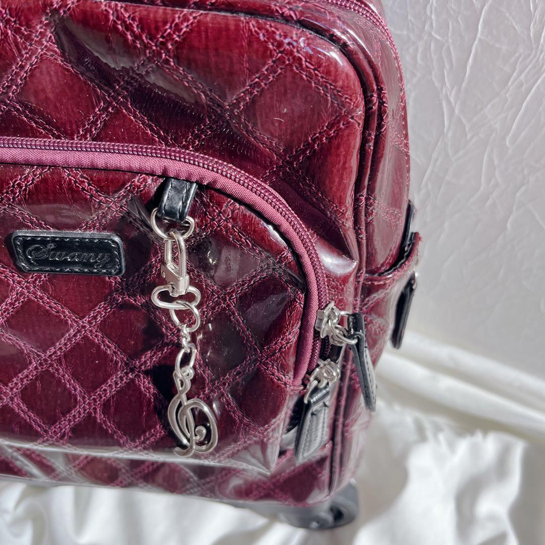 美品‼️SWANY スワニー エマイロ　ボルドー　キャリー　ショッピングバッグ