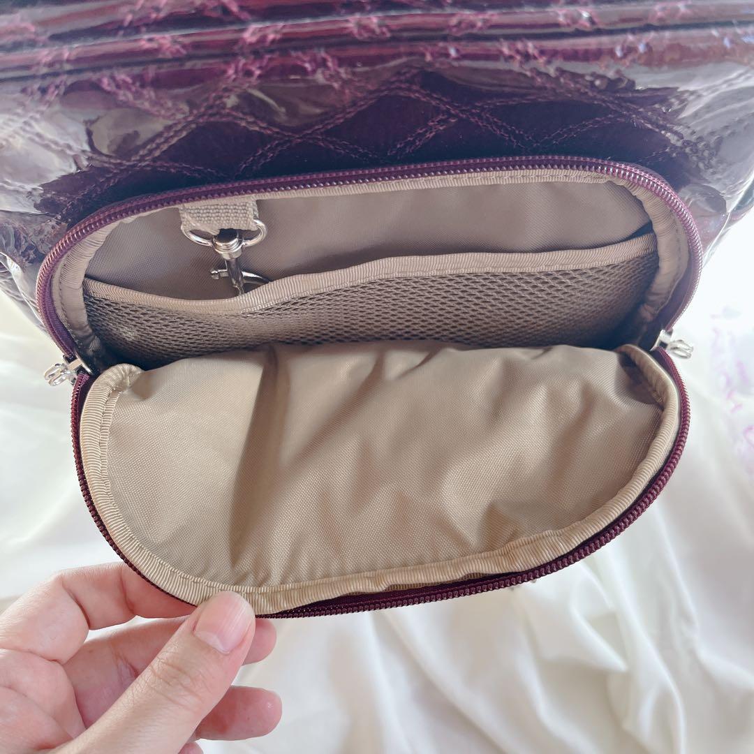 美品‼️SWANY スワニー エマイロ　ボルドー　キャリー　ショッピングバッグ