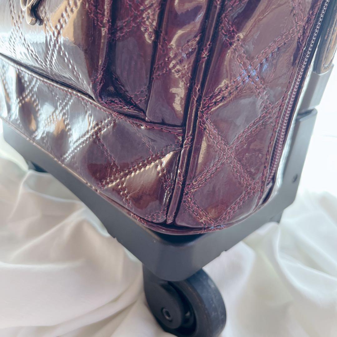 美品‼️SWANY スワニー エマイロ　ボルドー　キャリー　ショッピングバッグ