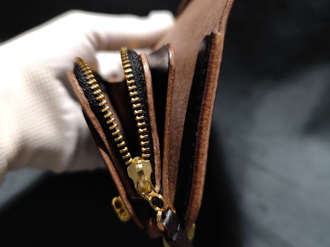 HORWEENクロムエクセル ショートトラッカーウォレット　ブラック　⑭