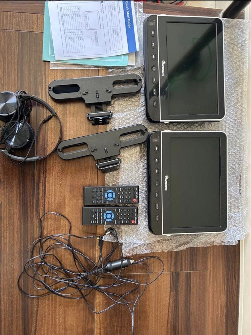 ヘッドレストモニター 2台セットシガーソケットに挿すだけ10.1インチ