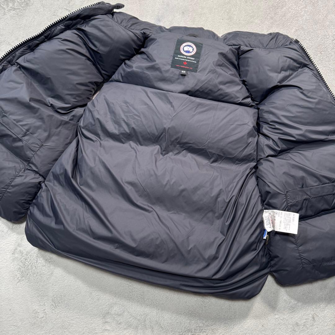 カナダグース　ダウンベスト　レザー　切替　Mサイズ　3424JML 黒