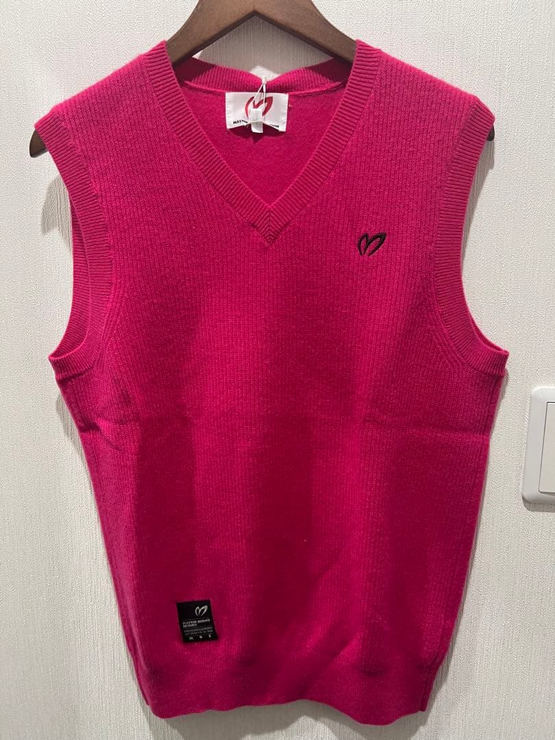 [マスターバニー] メンズ ニットベスト (Vネック・カシミヤ)