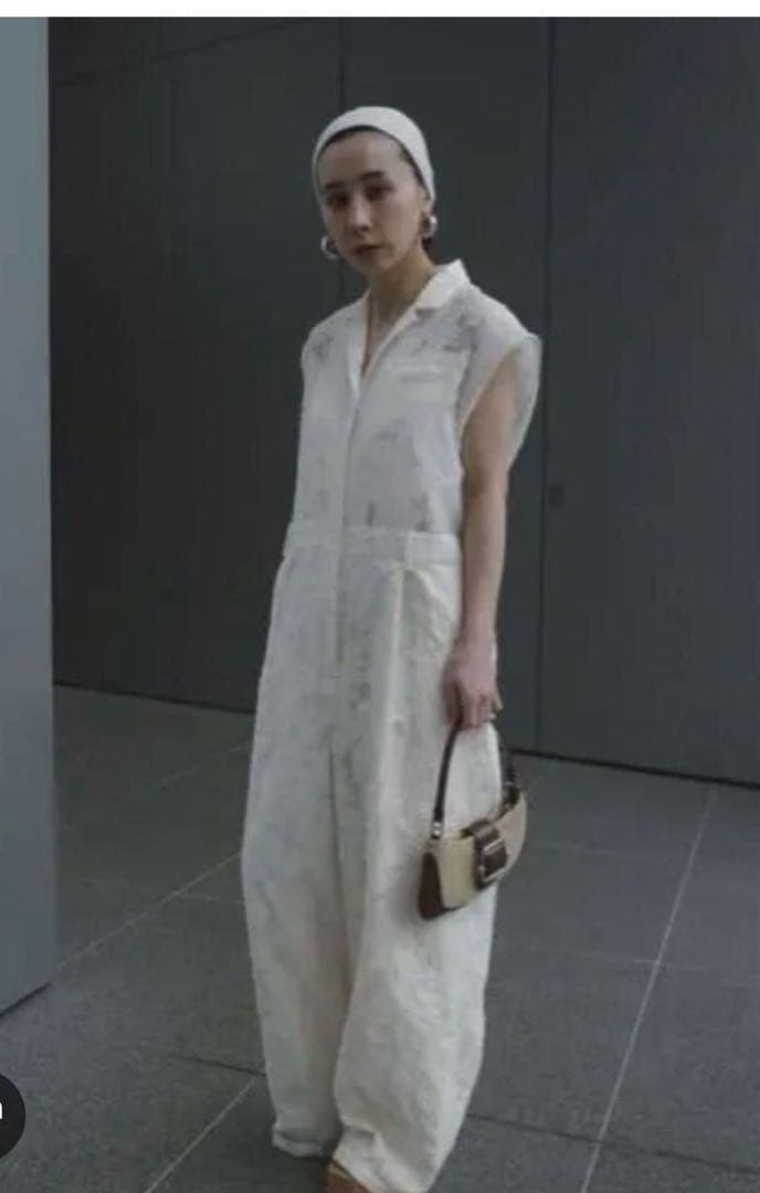 AMERI✨SHEER JACQUARD TAILORED ROMPERS S