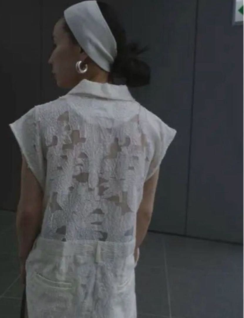 AMERI✨SHEER JACQUARD TAILORED ROMPERS S