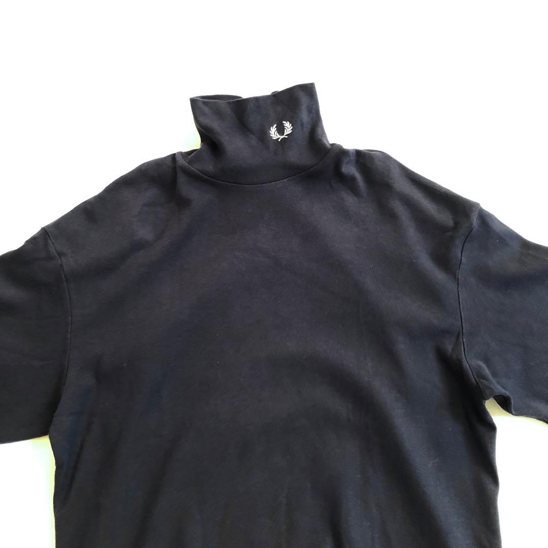 FRED PERRY×BEAMS 別注 タートルネック Tシャツ 月桂樹ロゴ刺繍