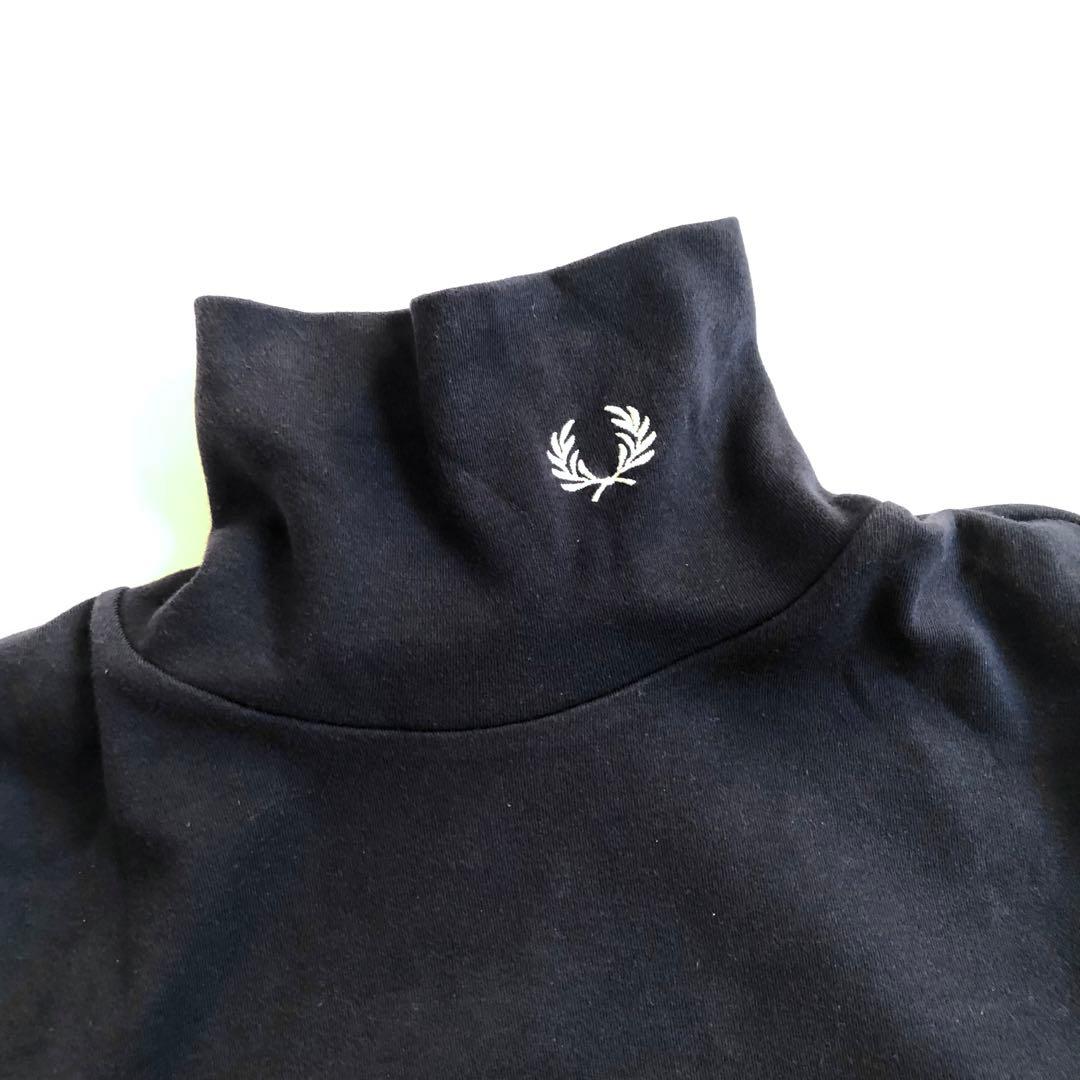 FRED PERRY×BEAMS 別注 タートルネック Tシャツ 月桂樹ロゴ刺繍