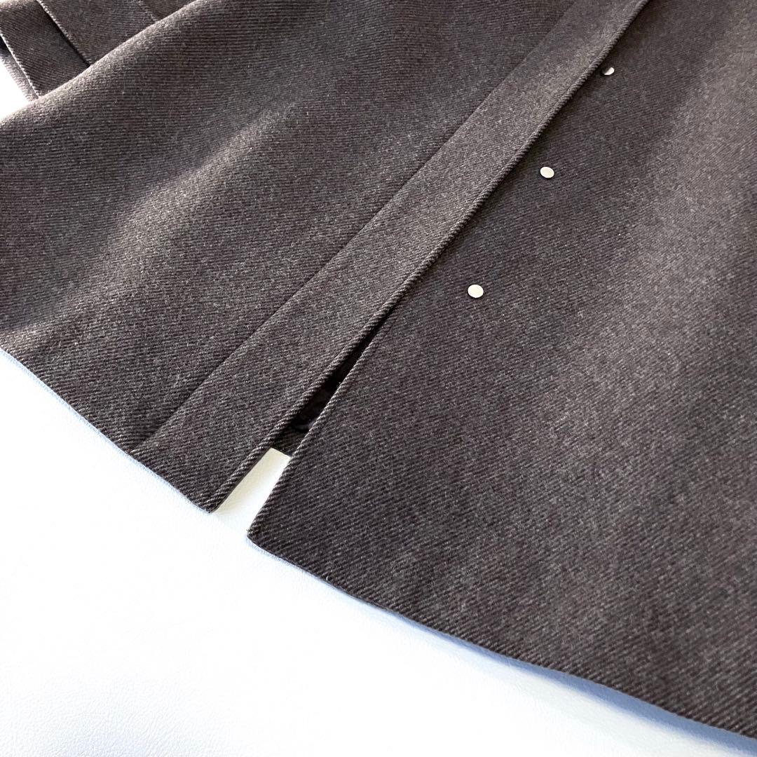 極美品 ユナイテッドアローズ スタンドカラーコート 定価4.6万円 ウール 茶色