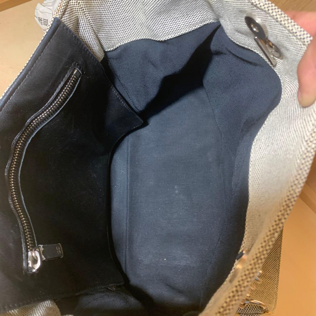 CHANEL シャネル カメリア NO5 チョコバー チェーントート グレー