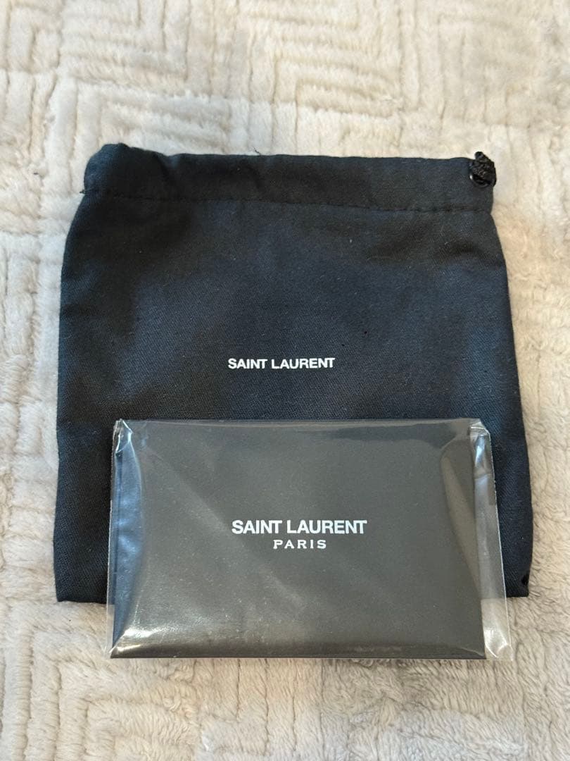 【定価6万円超】SAINT LAURENT ブラックレザー マネークリップ