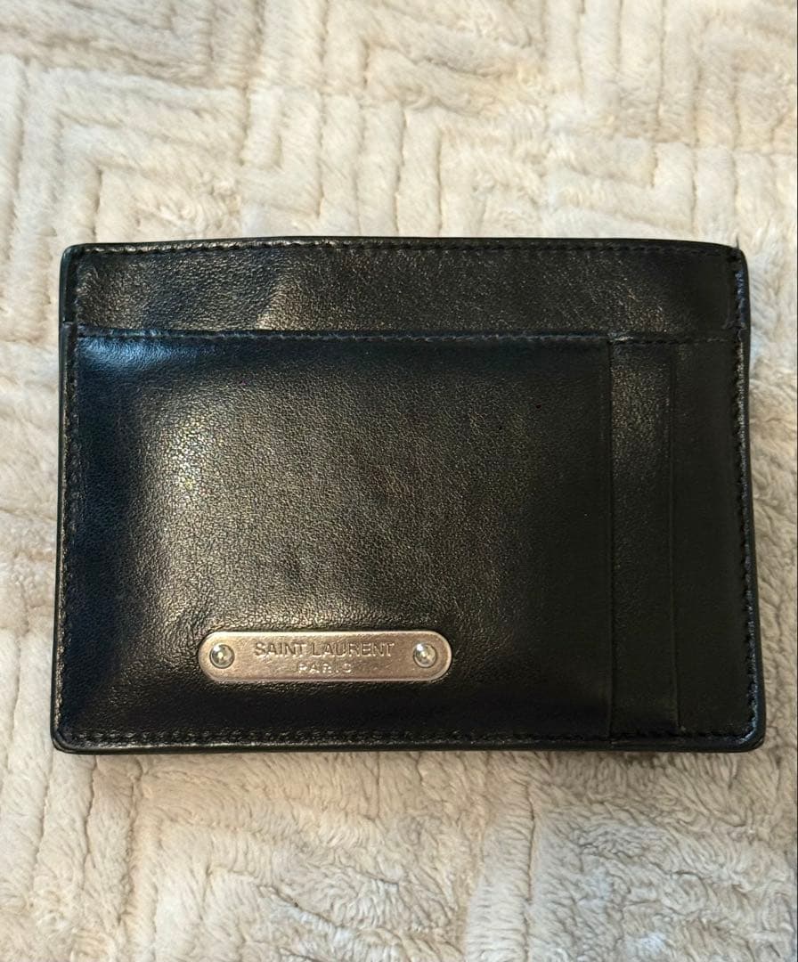 【定価6万円超】SAINT LAURENT ブラックレザー マネークリップ