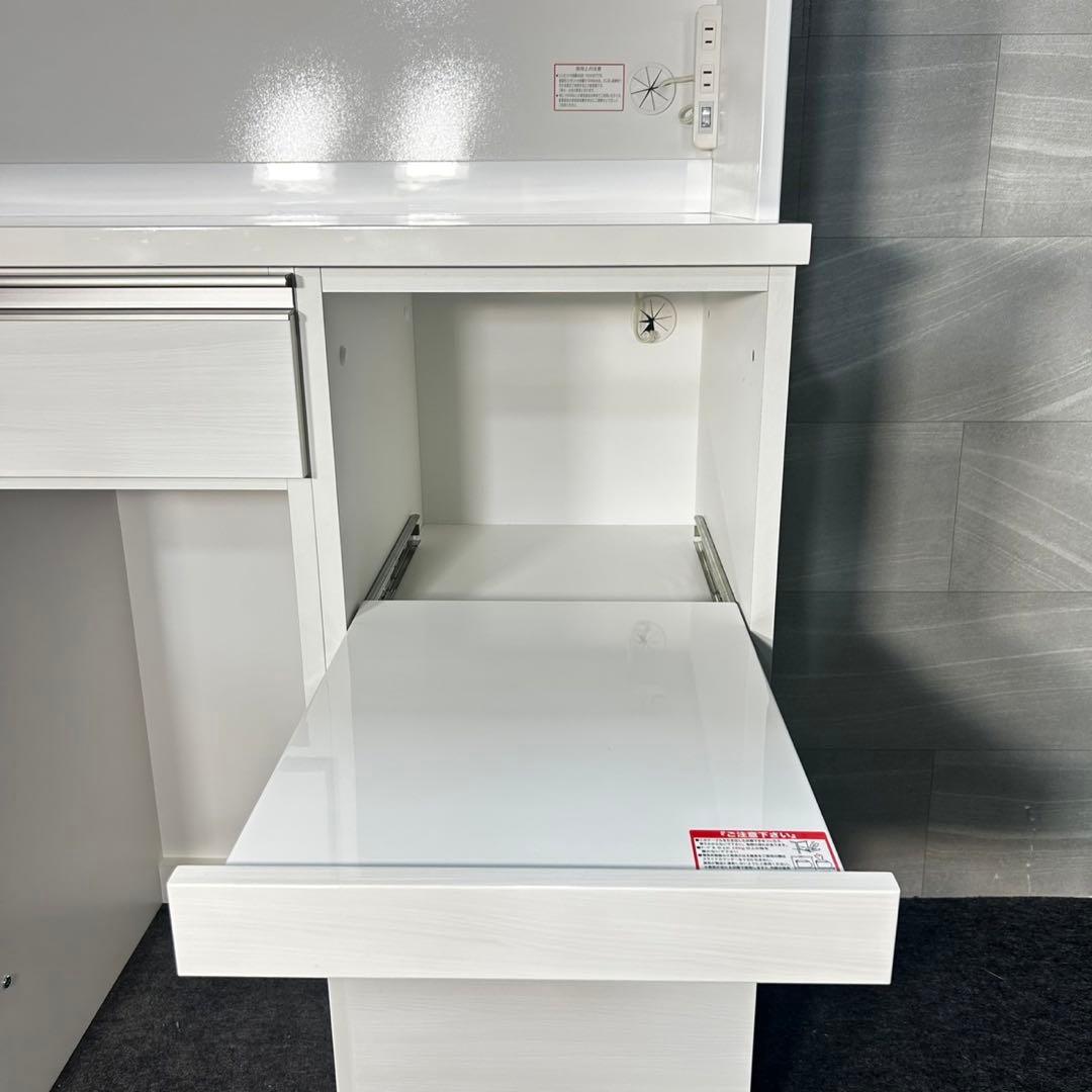 ニトリ 食器棚 リガーレ 160cm ホワイト キッチンボード 格安 d4730