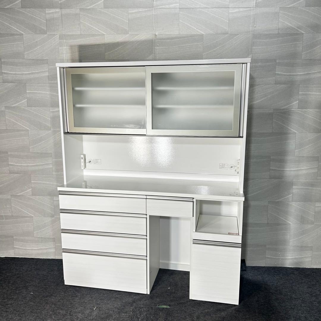 ニトリ 食器棚 リガーレ 160cm ホワイト キッチンボード 格安 d4730