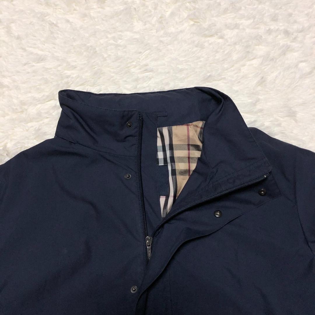 ★Burberry★ ステンカラーコート ノバチェック ネイビー XL